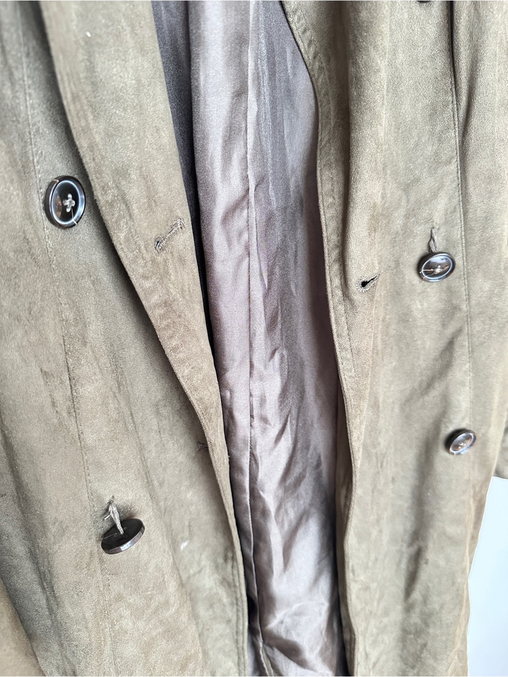 Maison Jules Olive Brown Suede Coat - Picture 5 of 5